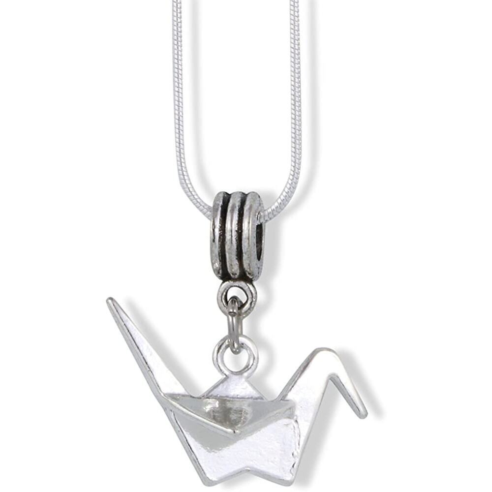 Origami Necklace - Bird Charm Snake Chain Necklace